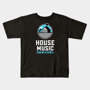 HOUSE MUSIC  - Lifts You Up (Blue) Kids T-Shirt